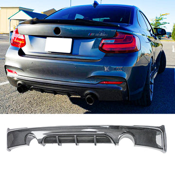 Rear Diffuser For BMW 2014-2021 F22 2 Series M Performance Rear Bumper Lip Carbon Fibre Look